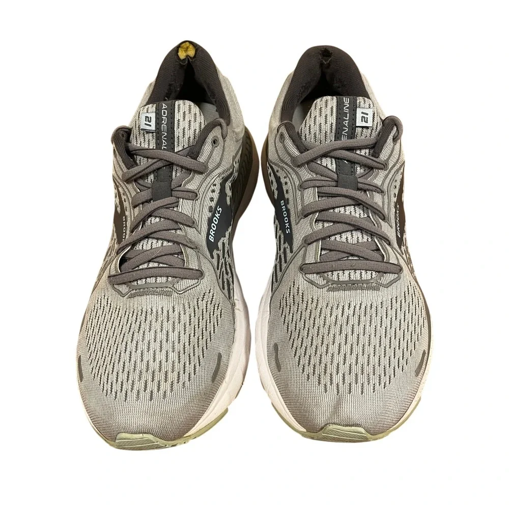 Brooks Adrenaline GTS 21 Mens Running Sneakers Shoes‎ Grey Size 10 Wide D
